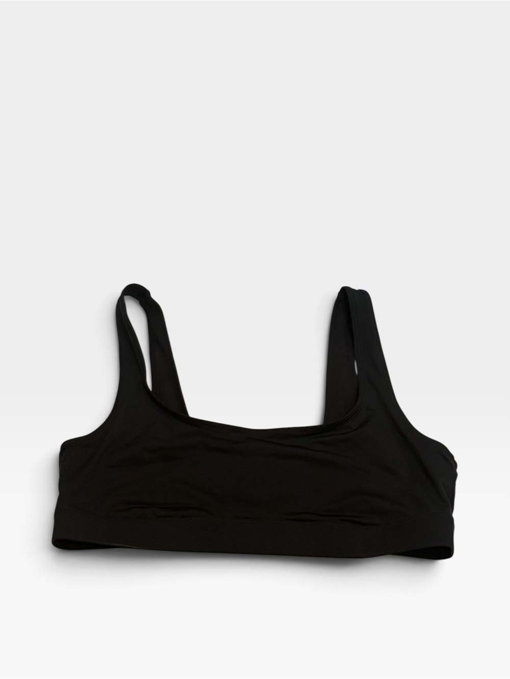 SKIMS Black Onyx Seamless Swim Bikini Top Womens Size 2X